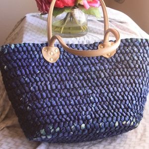 Straw Sun 'n Sand Bucket Purse
